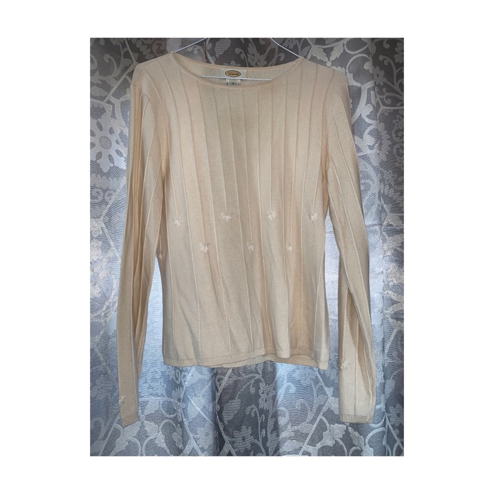 Talbots flower sweater